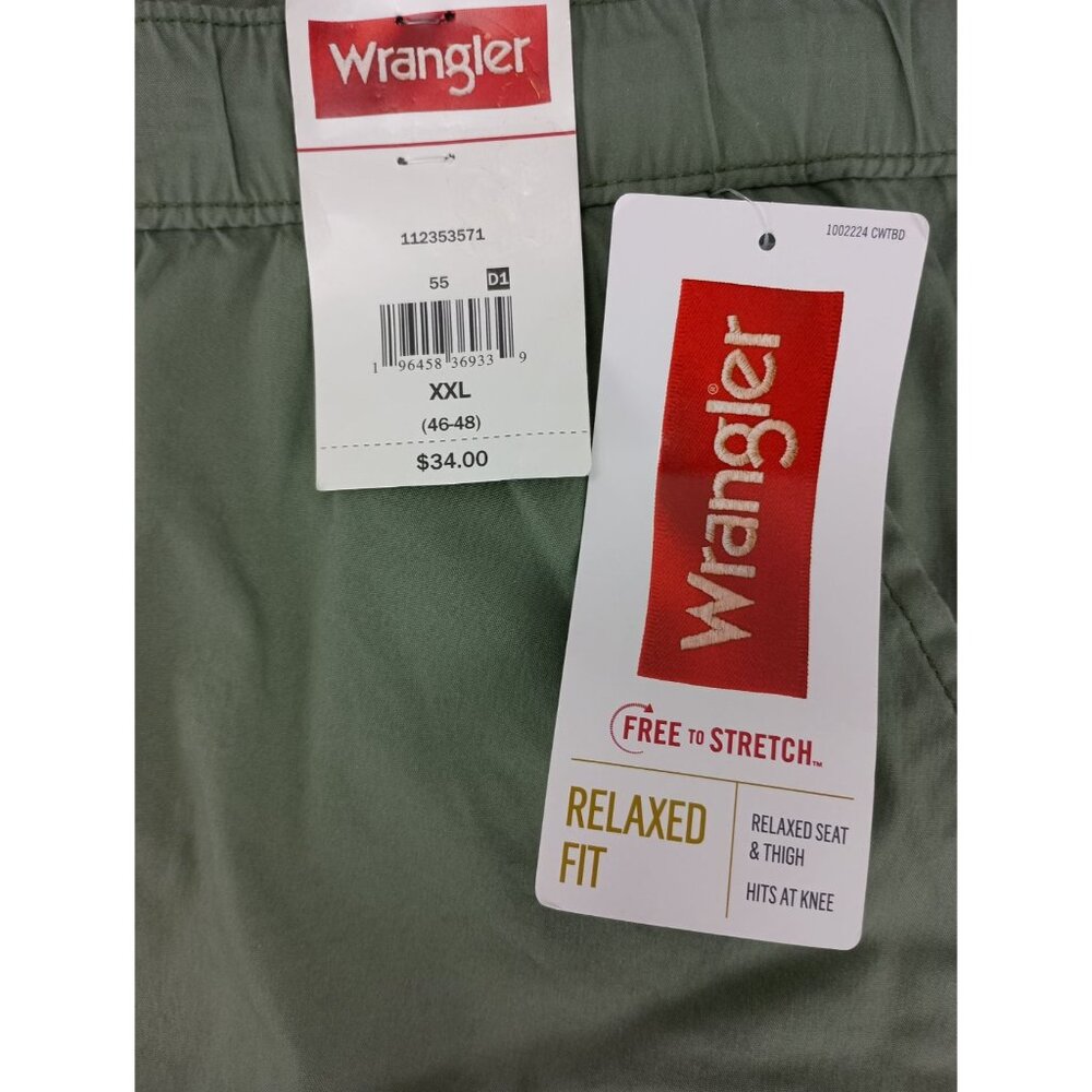Wrangler Relaxed Fit Olive Green Cargo Shorts Men's Sz. XXL (46-48) - Picture 4 of 4